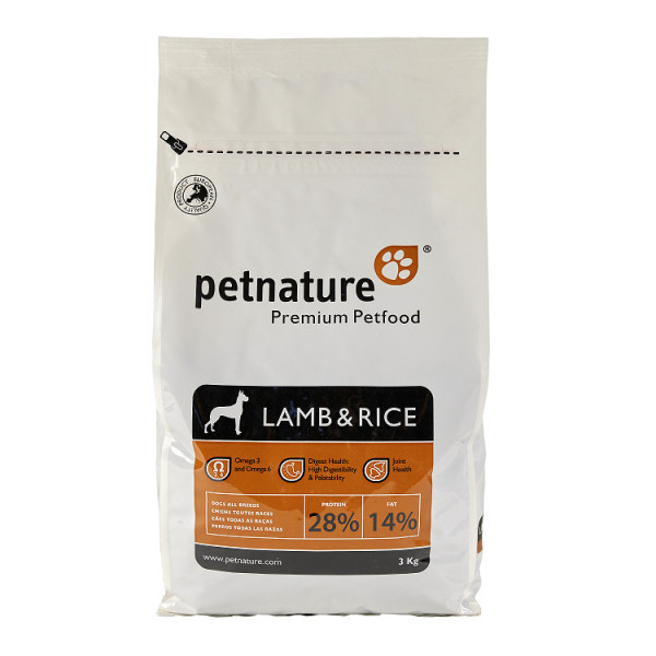 Petnature Lamb & Rice - Hrana uscata premium - 3kg