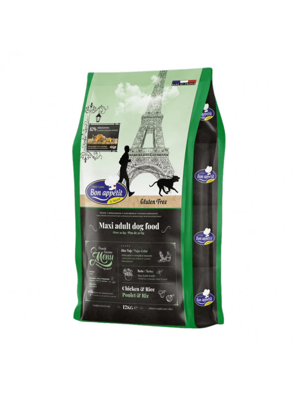 Bon Appetit Adult Maxi - Pui si Orez - 12kg - Hrana completa super-premium, hipoalergenica, fara gluten