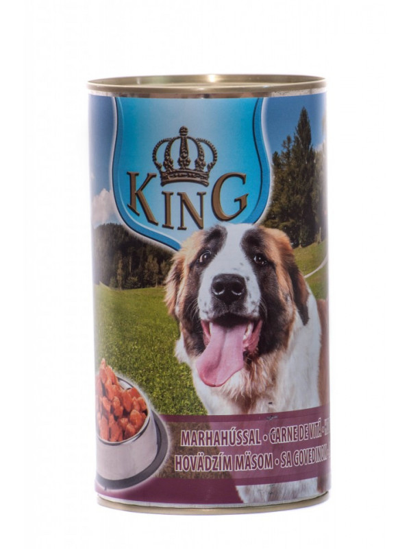King Dog - conserva cu carne de vita - 1240g
