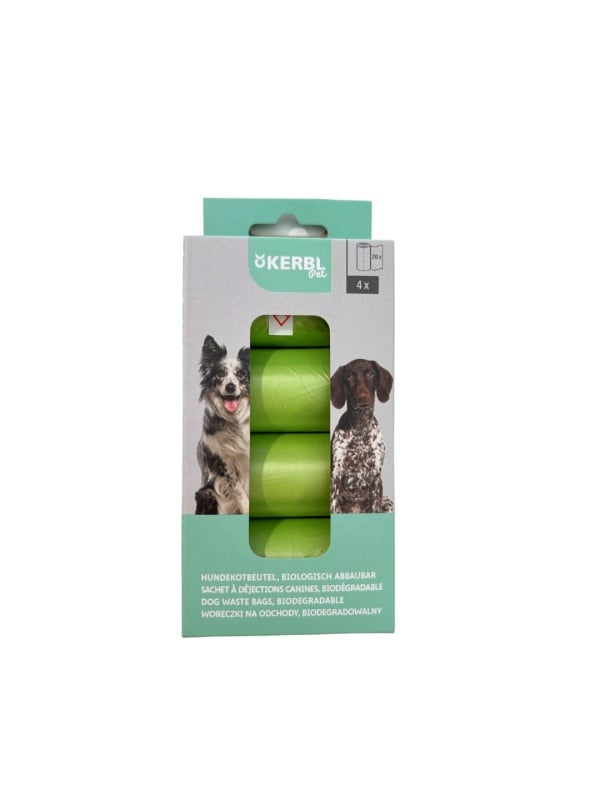 Pungi igienice pentru caini Kerbl - set 4 role x 20 buc.