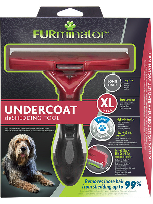 Trimmer profesional Furminator caini, blana lunga - XL