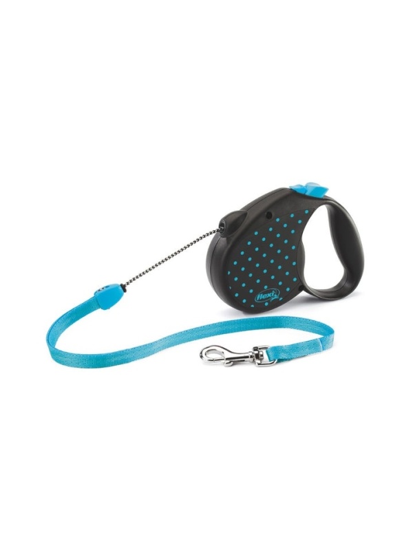 Lesa retractabila, cu fir - Flexi Color - M - Albastru