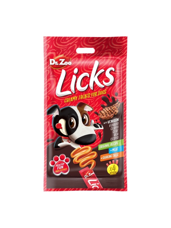 Dr. Zoo Licks - Snack cremos pentru caini - Vanat - 4 x 15g