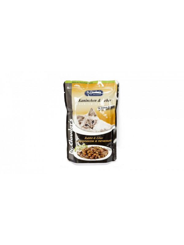 Dr. Clauder's - Hrana umeda pentru pisici - Iepure si Ficat - 100g