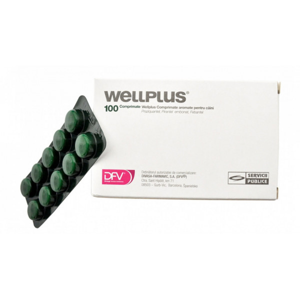 Comprimate antiparazitare caini - Wellplus - 10cpr.