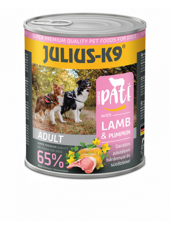 Julius K9 Dog - Pate cu miel si dovleac - 800g
