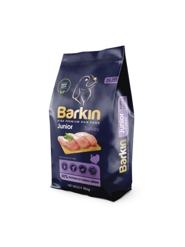 Barkin Junior All Size - Hrana uscata premium - Curcan - 15kg