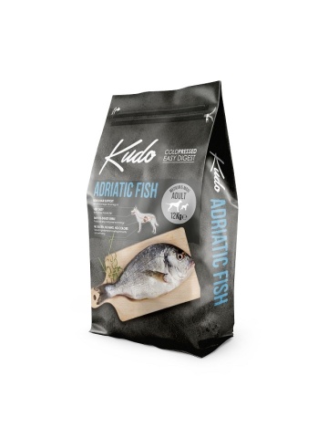 Kudo Adult Mediu-Maxi - Hrana uscata, presata la rece - Peste - 12kg