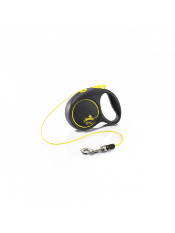 Lesa retractabila, cu fir - Flexi Fun - XS - Neon