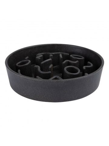 Castron hranire lenta District 70 Bamboo Slow Feeder - 1200ml - Dark Grey