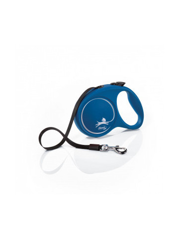 Lesa retractabila, cu banda - Flexi Fun - L - Albastru