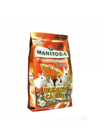 Manitoba Bunny Carota - Hrana completa pentru iepuri pitici - 1kg