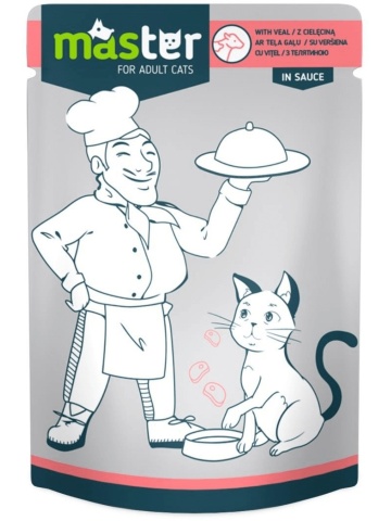 Master Cat - Hrana umeda profesionala - Vitel - 80g