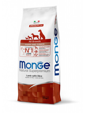 Monge Natural Superpremium Puppy & Junior All Breeds - Miel, Orez si Cartofi - 12kg