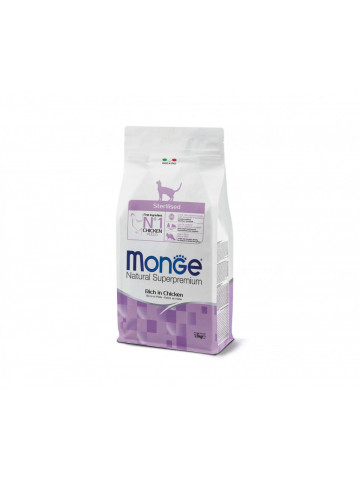 Monge Natural Superpremium Sterilised Cat - Pui - 1.5kg
