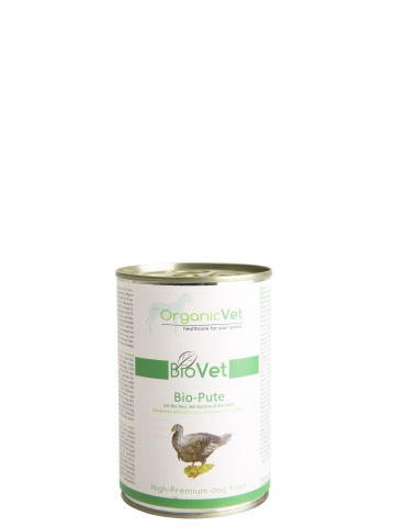 OrganicVet Biovet – Curcan, orez, morcovi, mere organice - 400g