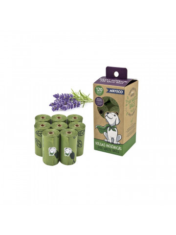 Pungi igienice, pentru caini - set 8 role x 15buc. - Lavanda - Img 2