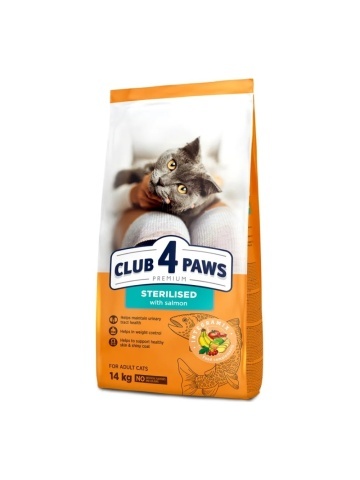 Club 4 Paws Cat Sterilised - Hrana uscata premium - Somon - 14kg