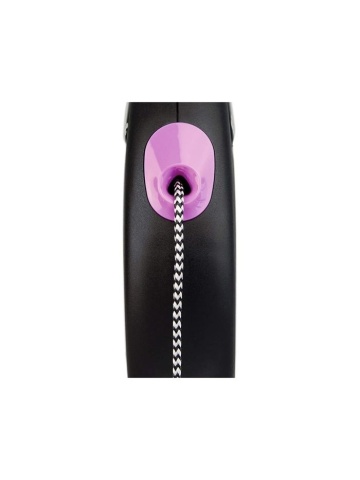Lesa retractabila, cu fir - Flexi Fun Dots - M - Roz - Img 2