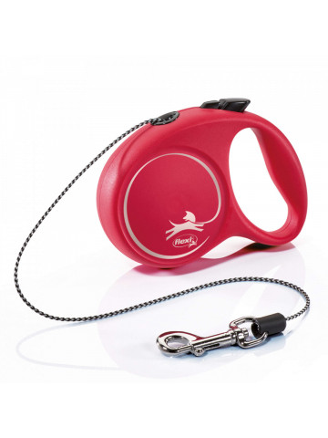 Lesa retractabila, cu fir - Flexi Fun - XS - Rosu - Img 2