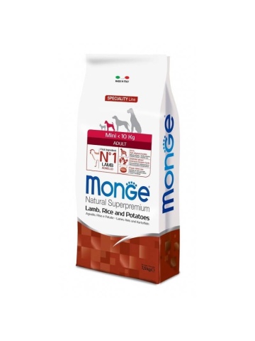 Monge Natural Superpremium Monoprotein Adult Mini - Miel, Orez si Cartofi - 7.5kg
