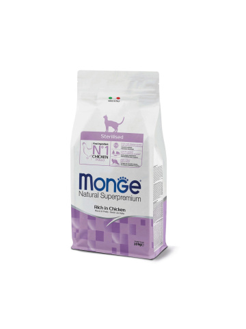 Monge Natural Superpremium Sterilised Cat - Pui - 10kg