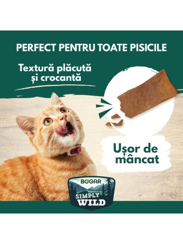 Recompense pentru pisici - Bogar Simply Wild - Chips - Somon - 50 g - Img 2