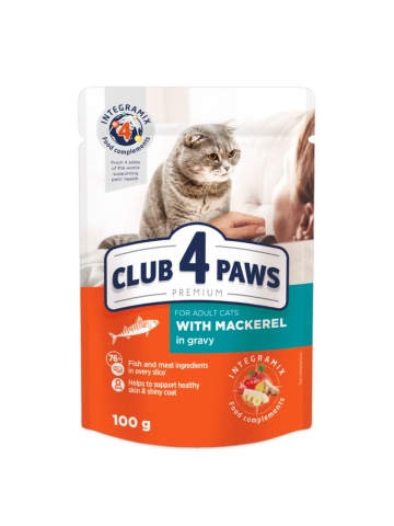 Club 4 Paws Cat - Hrana umeda premium - Macrou - 100g