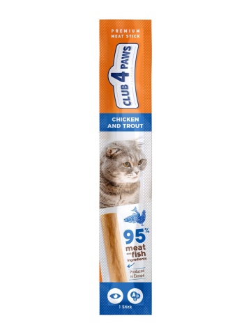 Club 4 Paws Cat Sticks - Pui si Pastrav - 5g
