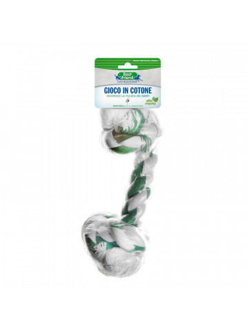 Jucarie franghie bumbac mentolata - (M-20cm) - 2 noduri - Img 1