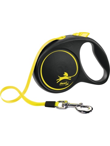 Lesa retractabila, cu banda - Flexi Fun - L - Neon