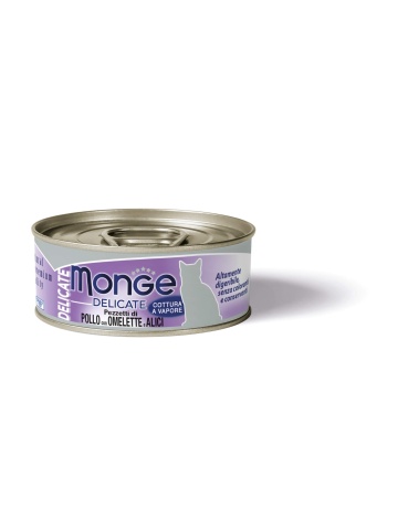 Monge Delicate Cat - Hrana umeda super-premium - Omleta si Ansoa - 80g
