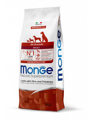 Monge Natural Superpremium Monoprotein Adult All Breeds - Miel, Orez si Cartofi - 12kg