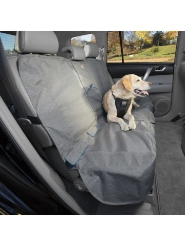 Protectie impermeabila pentru bancheta auto Kurgo Heather - 140cm - Blue & Charcoal Grey - Img 5