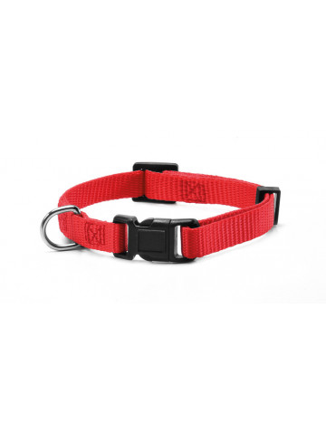 Zgarda reglabila, nylon - 1.5cmx33-40cm - Rosu