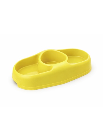 Castron plastic - Triplu - 35x18.5cm - Galben