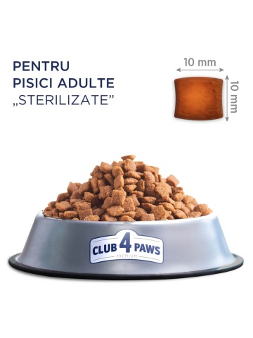 Club 4 Paws Cat Sterilised - Hrana uscata premium - Somon - 14kg - Img 3