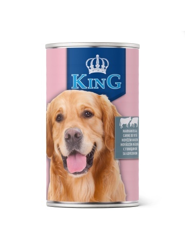 King Dog - conserva cu carne de vita - 1240g