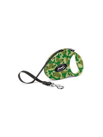 Lesa retractabila, cu banda - Flexi New Classic - S (12kg) - Camuflaj