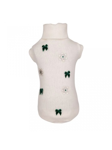 Pulover Snowflake - Alb - S