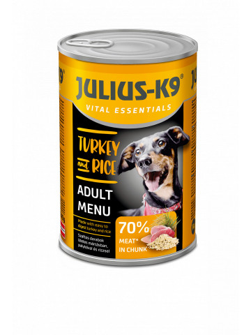 Julius K9 Dog - Hrana umeda super-premium - Curcan si Orez - 1240g