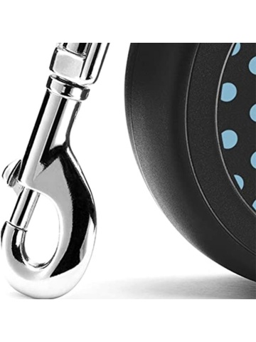 Lesa retractabila, cu fir - Flexi Fun Dots - M - Albastru - Img 3