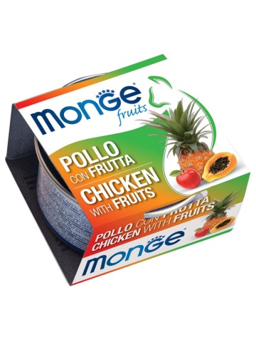Monge Fruits Cat - Hrana umeda super-premium - Pui si Fructe - 80g