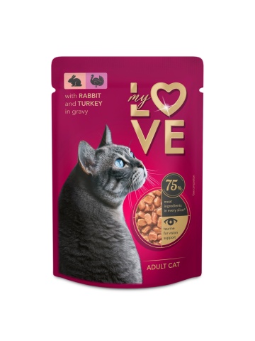 My Love Cat - Hrana umeda completa - Iepure & Curcan - 85g