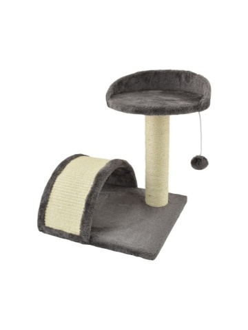 Culcus pentru pisici cu sisal Savanna, gri - 36x36x44 cm
