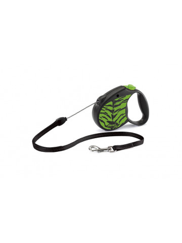 Lesa retractabila, cu fir - Flexi Safari - S - Tiger