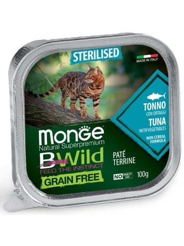 Monge BWild Pate Sterilised Cat - Hrana umeda super-premium - Ton - 100g