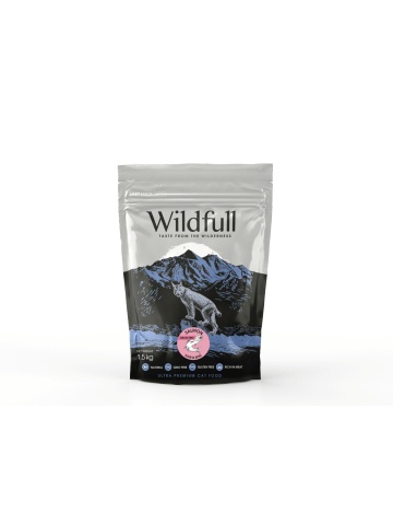 Wildfull Cat Hair & Skin - Hrana uscata ultra-premium - Somon - 1.5kg