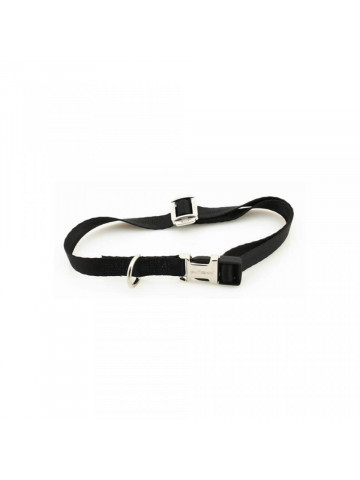 Zgarda nylon Petit Amis - 2cmx35-55cm - Negru