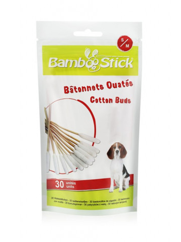 Betisoare igienice pentru curatarea urechiilor - Bamboostick - S-M - 30buc.